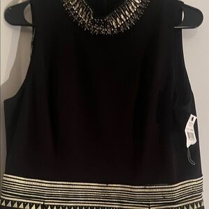 Elegant Black and Gold Women's Top